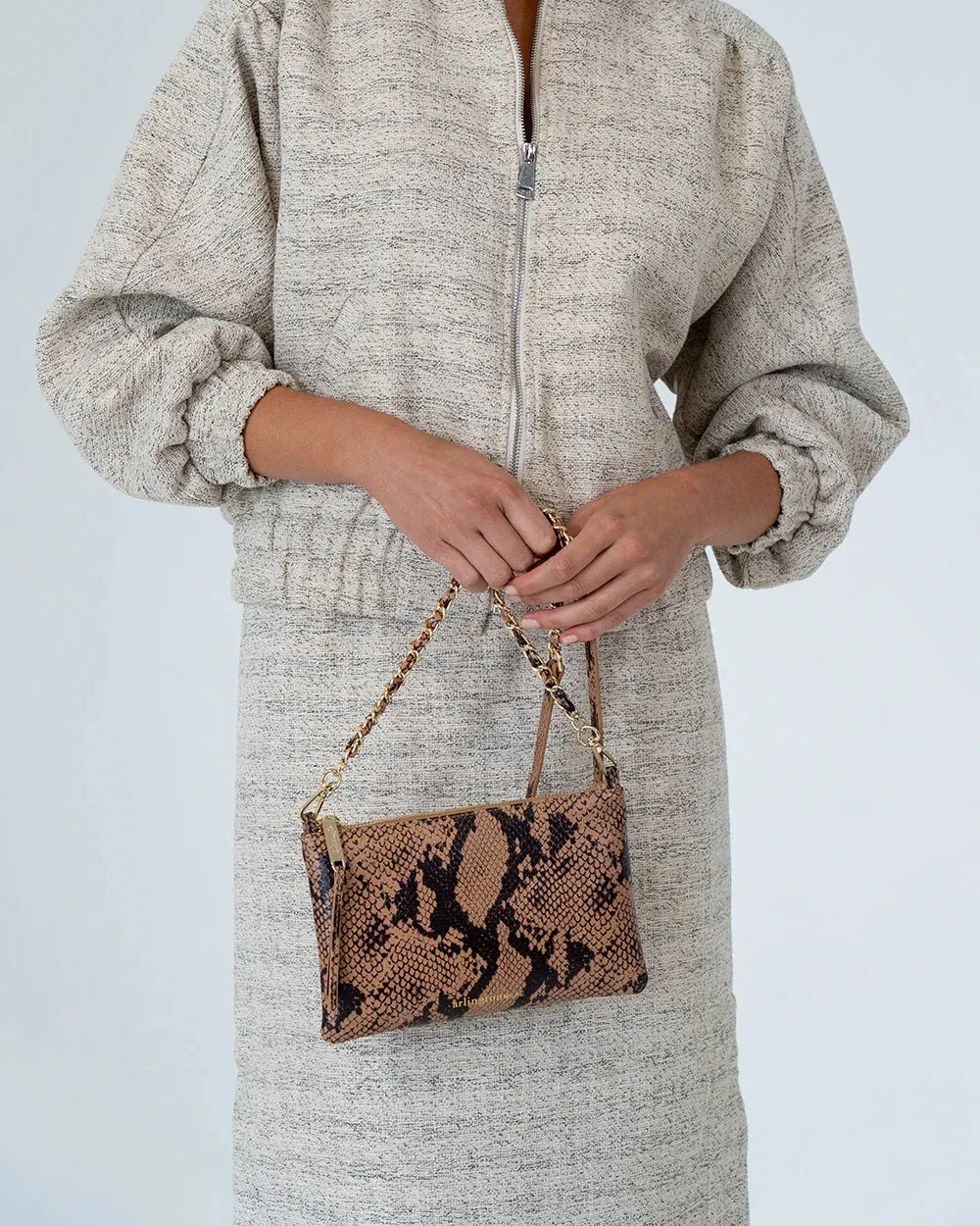 Molly Crossbody- Caramel Python