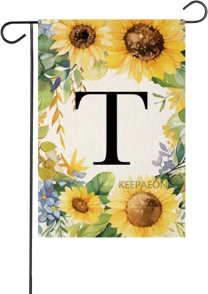 Monoram Letter B arden Fla Summer Sunflower 12x18 In Vertical Double Sided Sprin Floral Outside Decorations Small Linen Family Last Name Initial Yard Fla (2109)