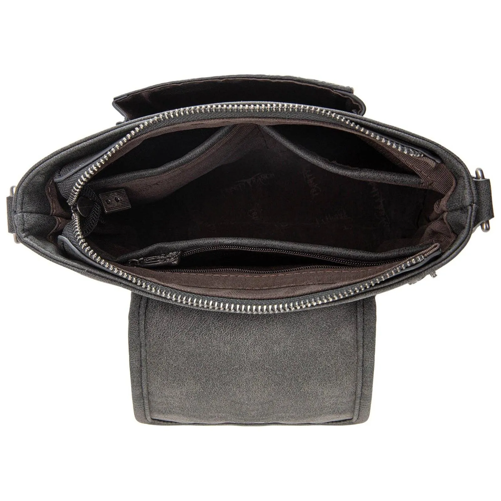 Montana West - TR185G-9360 Trinity Ranch Genuine Hair-On Cowhide Bag- Black