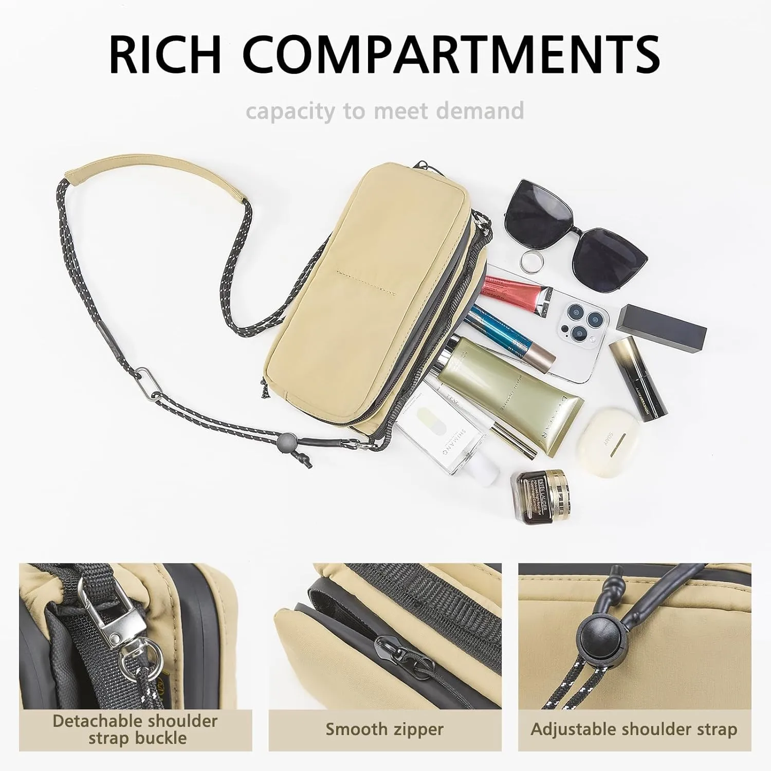 Mootime Crossbody Bags for Women Travel Purses and Handbags with Adjustable Strap Women's Shoulder Handbags