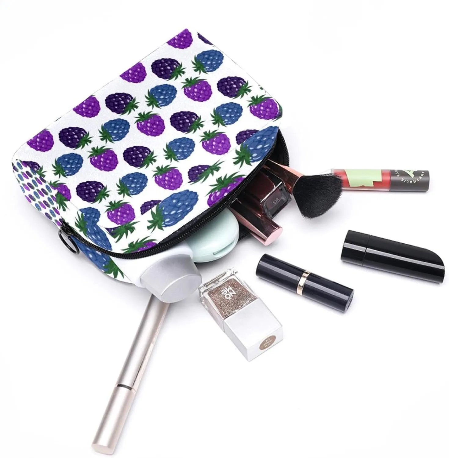 Mulberry Small Makeup Bags for Women Teen Girls, Makeup Storage Bag with Zipper Accessories Organizer Bag for Travelling