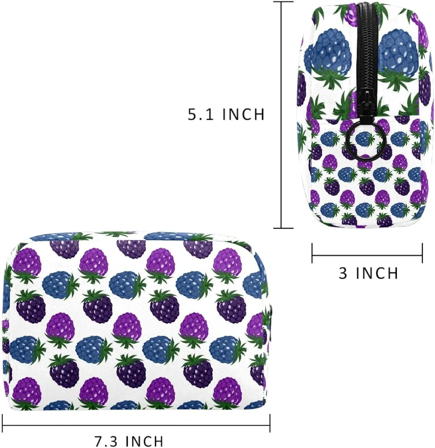Mulberry Small Makeup Bags for Women Teen Girls, Makeup Storage Bag with Zipper Accessories Organizer Bag for Travelling