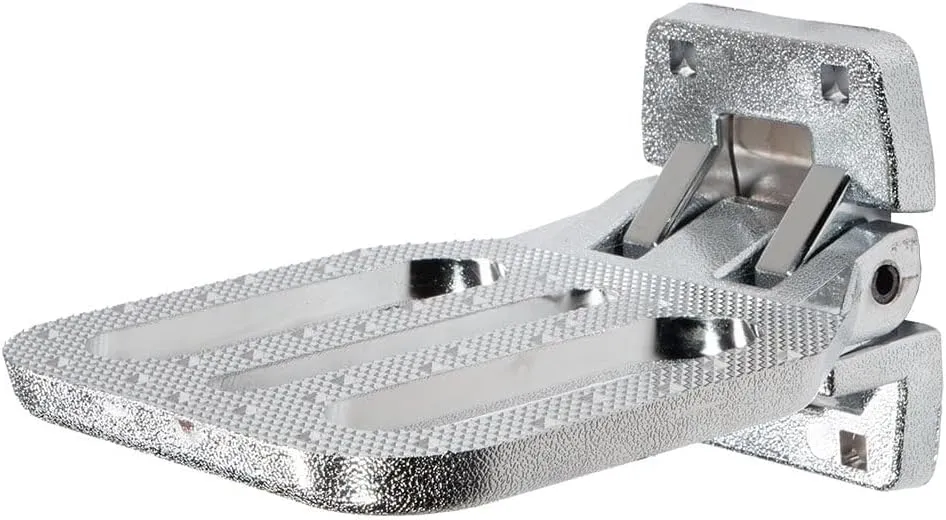 Mytee Products 2 Pack Zinc Alloy Folding Side Step for Trucks & Trailers, Chrome Plated Fold Down Utility Bed Body Step Safety Folding Grab Handle and Step for RV Camper Trailer RV Bus BS 1,350 lbs