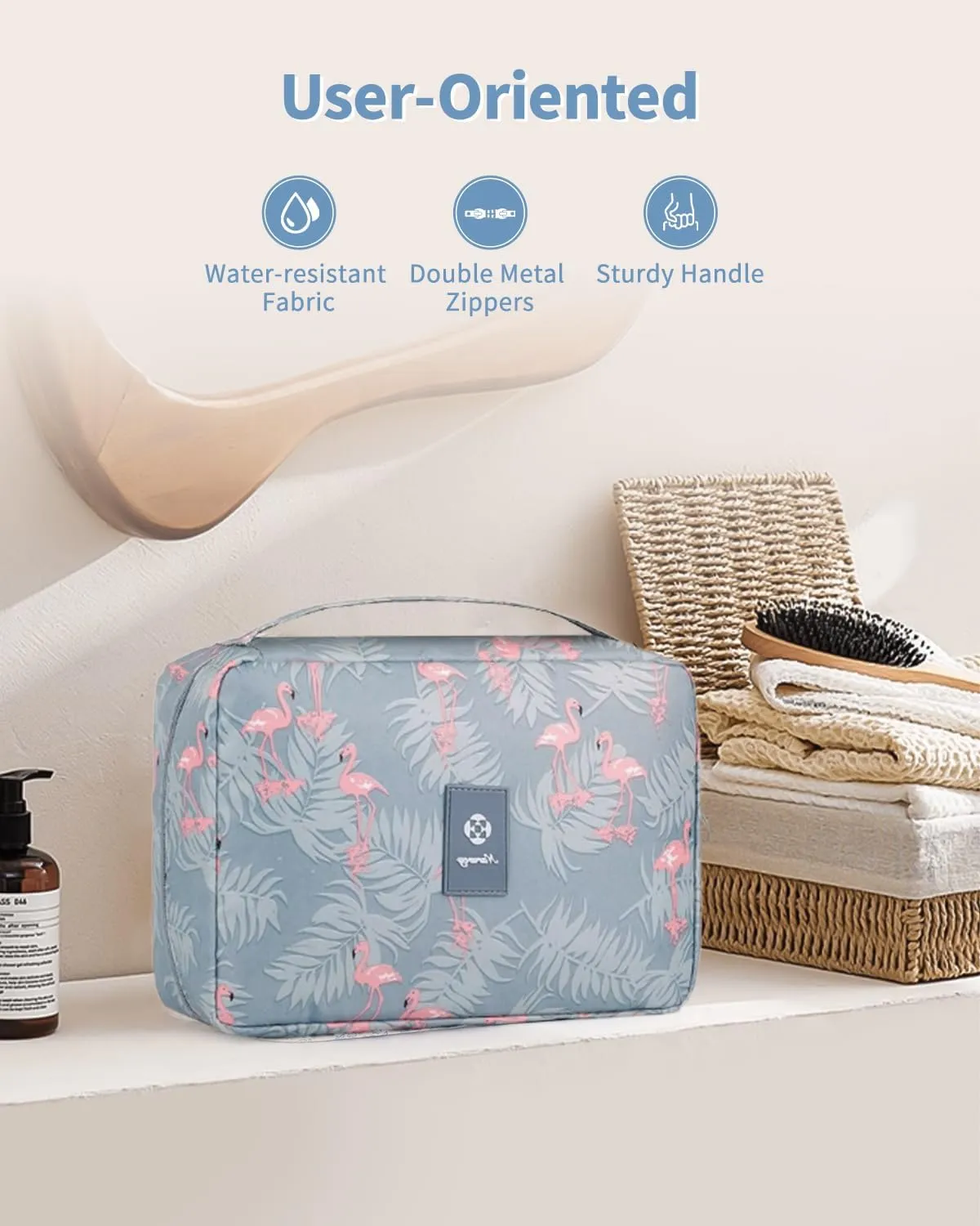Narwey Hanging Travel Toiletry Bag Cosmetic Make up Organizer for Women and Girls Waterproof