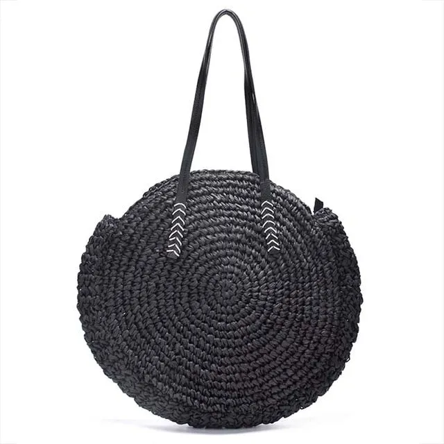 Natural Round Straw Bag