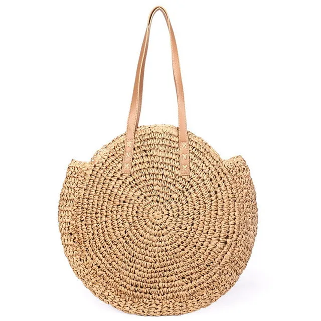 Natural Round Straw Bag
