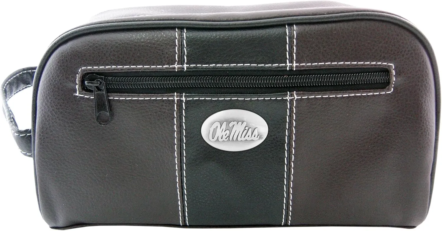NCAA Ole Miss Rebels Zep-Pro Toiletry Concho Bag, Brown