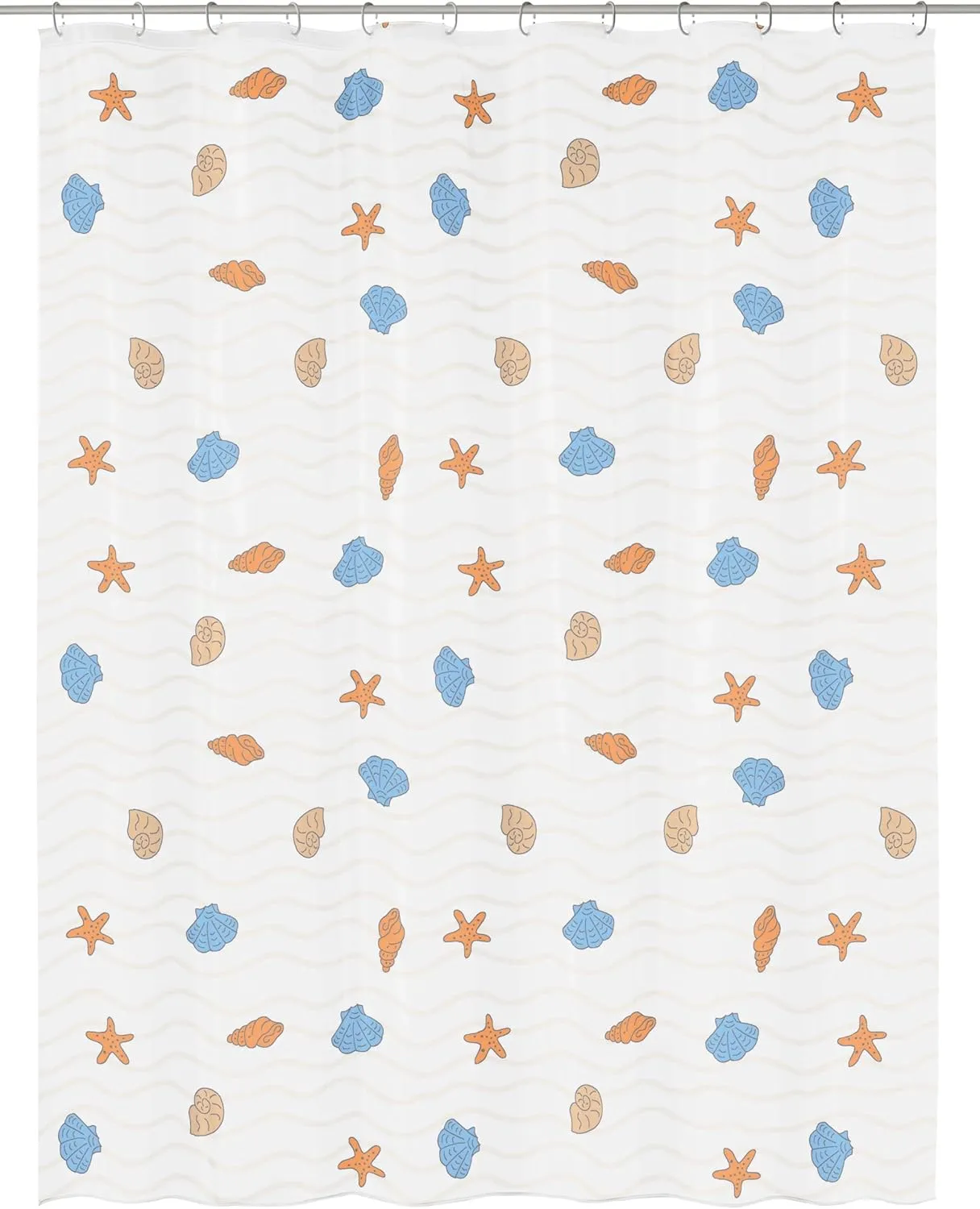 New Beach PVC Free 100% Peva Shower Curtain 70.9x78.7in [180x200cm]