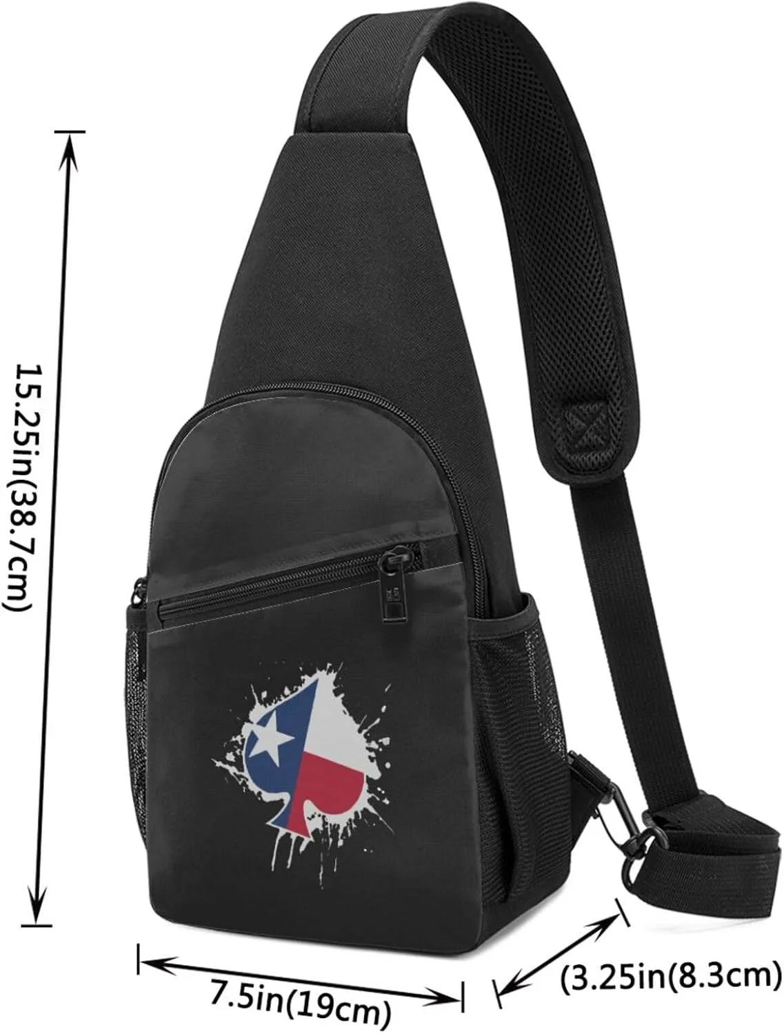 New Zealand Flag Spades Ace Poker Unisex Chest Bag Lightweight Crossbody Shoulder Bag Travel Pocket