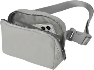 NGIL Mini Belt Bag for Women Crossbody Pack Workout Traveling Running Hiking Waist Bag with Adjustable Strap(Light Gray)