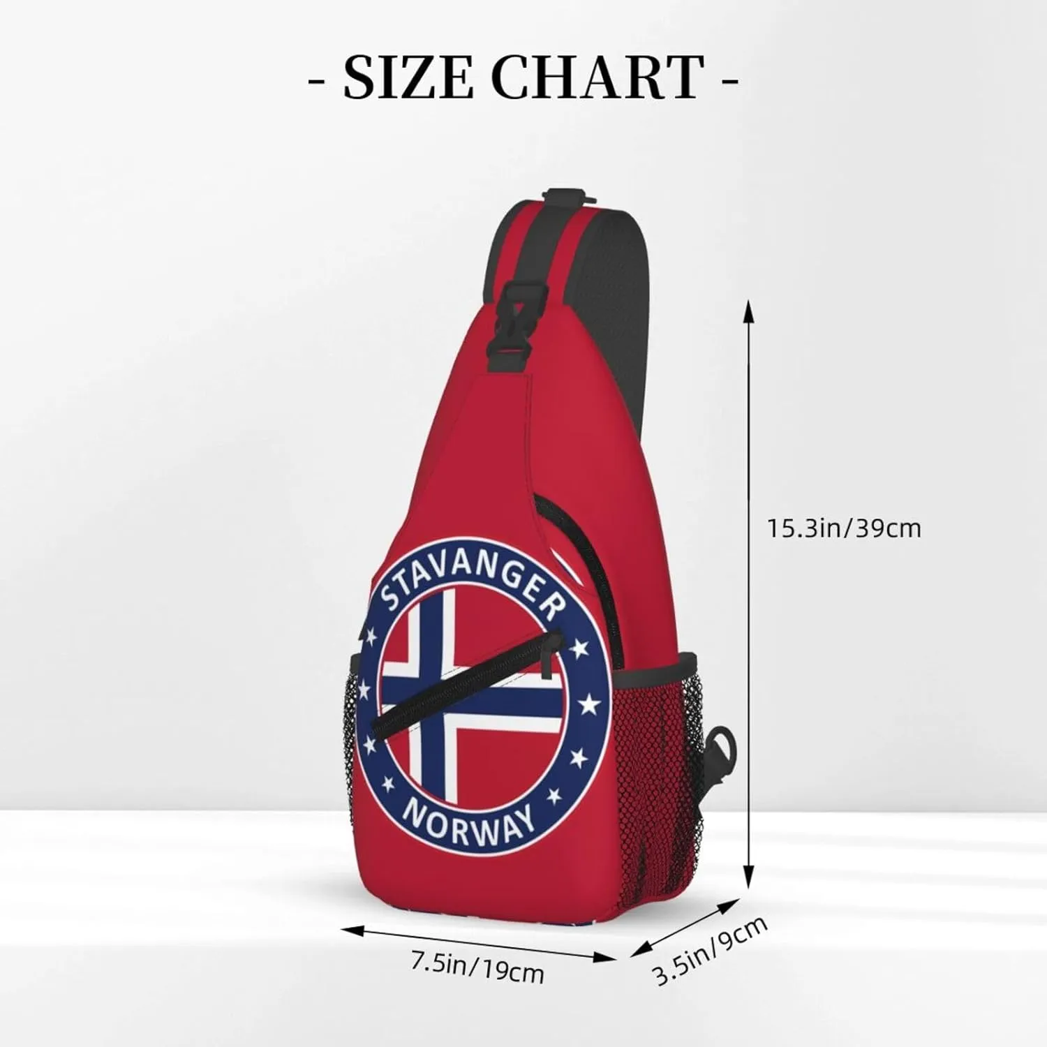 Norway Norwegian Flag Crossbody Bags Sling Backpack Cross Chest Bag Sports Shoulder Bag Gym Fanny Pack Adjustable Cycling Daypack Diagonally Rucksack for Running