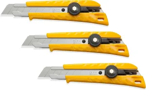 OLFA 5003 L-1 18mm Ratchet-Lock Heavy-Duty Utility Knife (3)