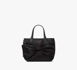 On Purpose Embellished Bow Tote Bag aus Satin