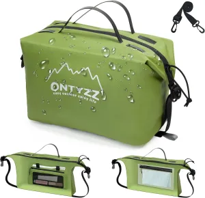 ONTYZZ Travel Toiletry Bag Makeup Bag with Handle Waterproof Cosmetic bag with strap for Toiletries Carry-on Travel Accessories Essentials,1 Green