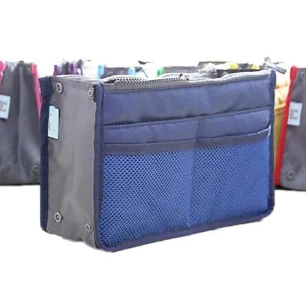 Organizer Insert Bag Women Nylon Travel Insert Organizer Handbag Purse Large liner Lady Makeup Cosmetic Bag Cheap Female Tote