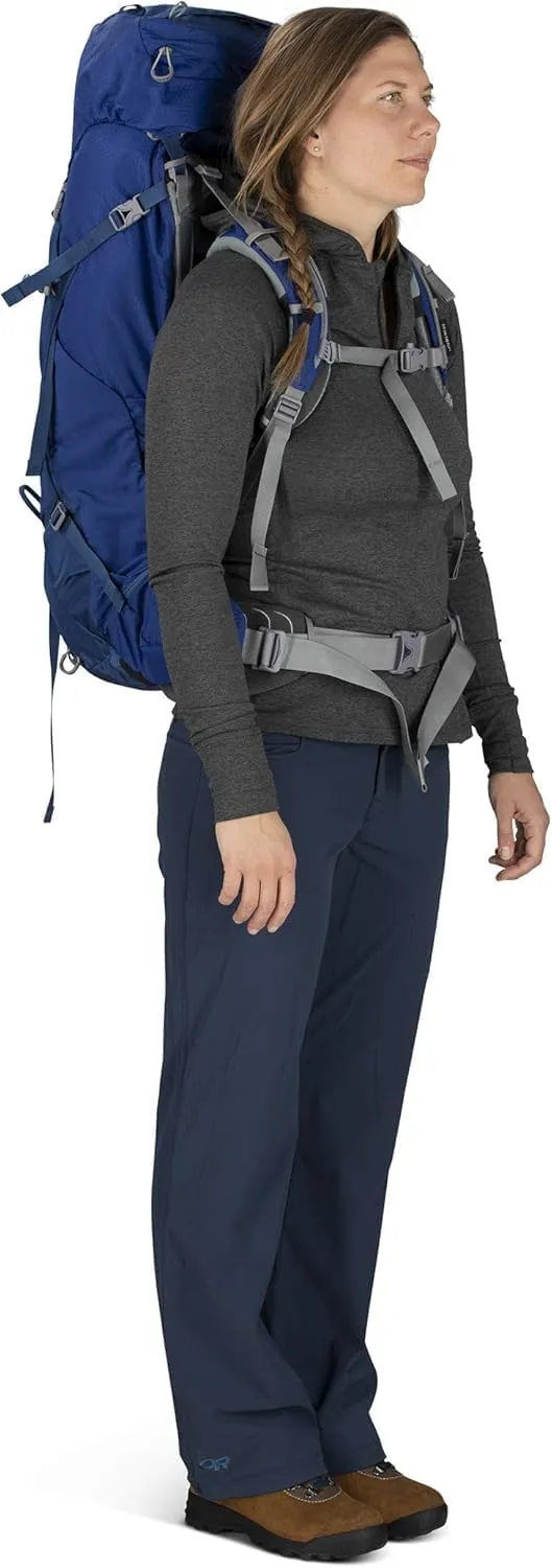 Osprey Ariel 65L Women's Backpacking Backpack, Ceramic Blue, WXS/S