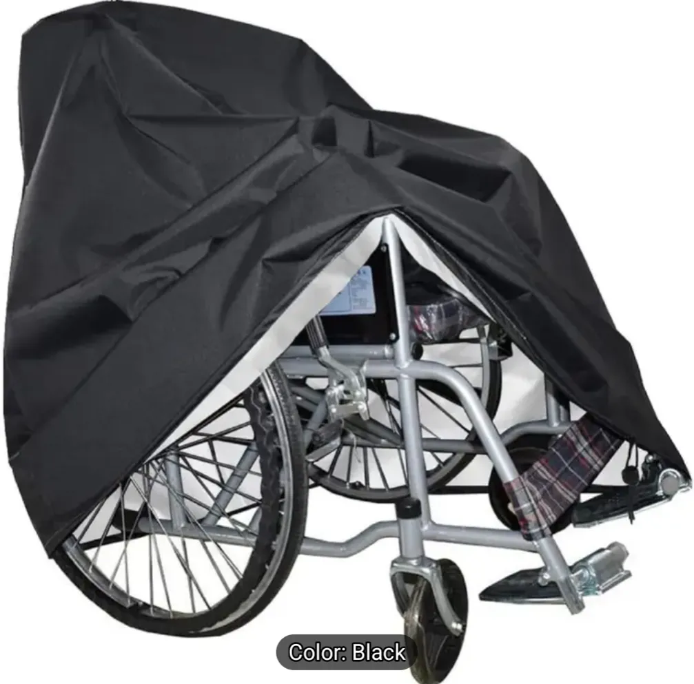 Oxford Heavy Duty Waterproof Wheelchair Cover - Black