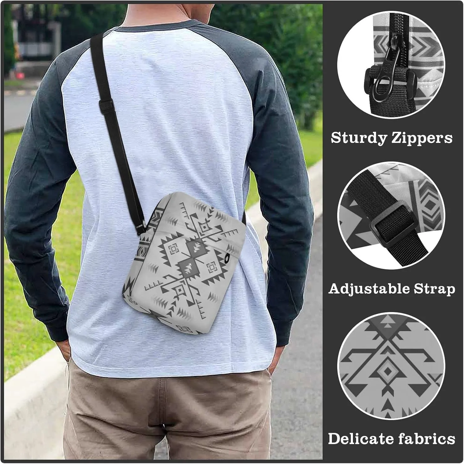 Oyihfvs Messenger Bag, Men's Crossbody Bag, Women's Crossbody Bag with Adjustable Strap