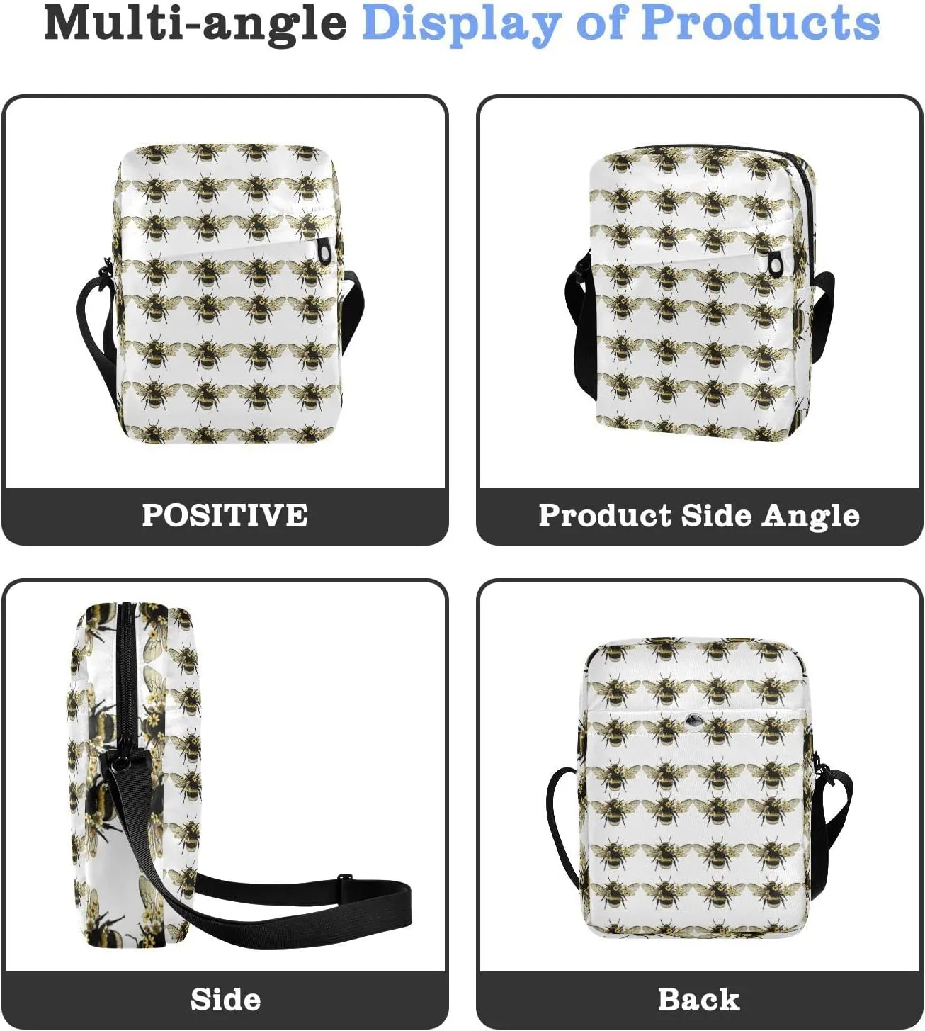 Oyihfvs Messenger Bag, Men's Crossbody Bag, Women's Crossbody Bag with Adjustable Strap
