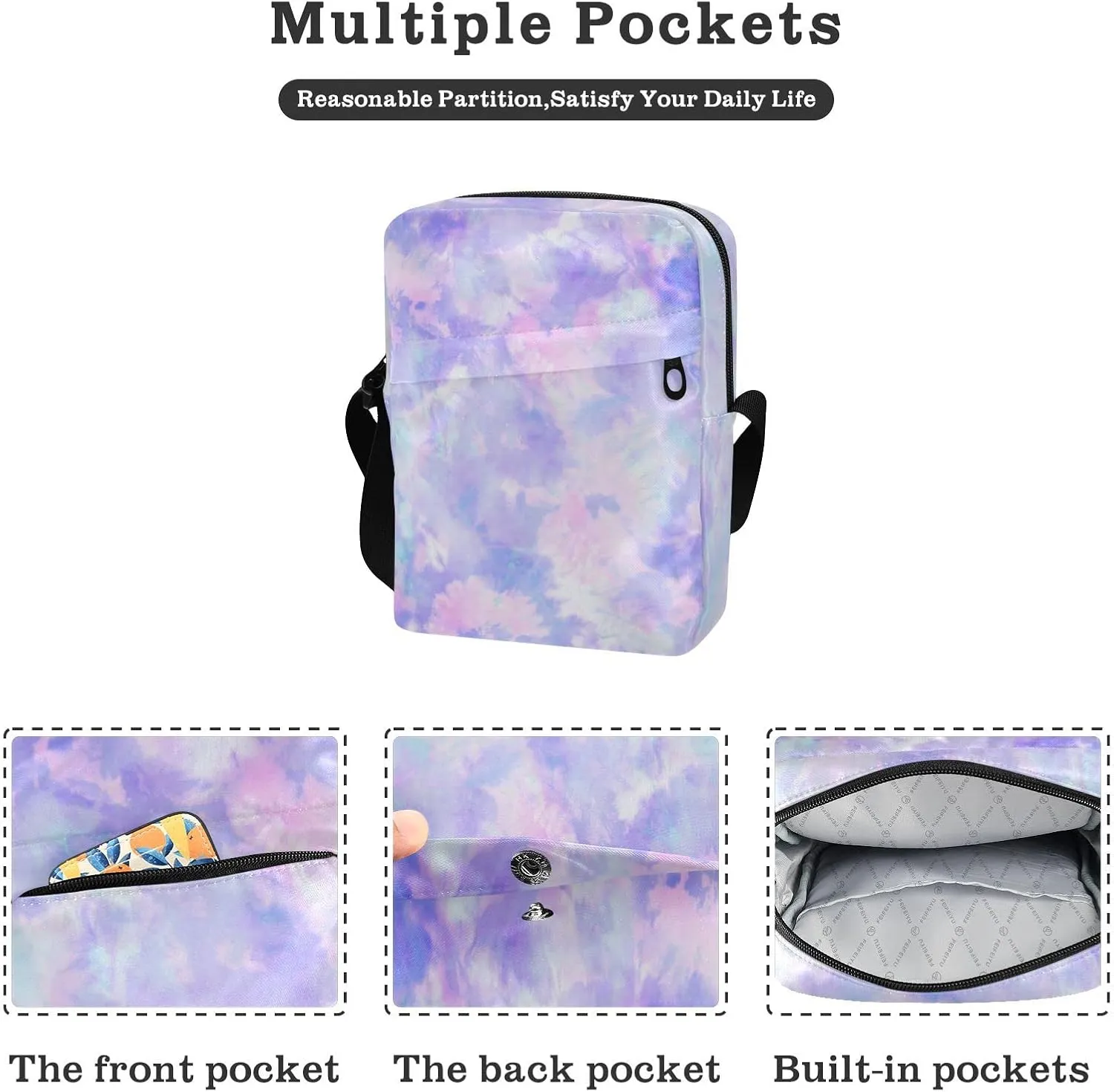 Oyihfvs Messenger Bag, Men's Crossbody Bag, Women's Crossbody Bag with Adjustable Strap