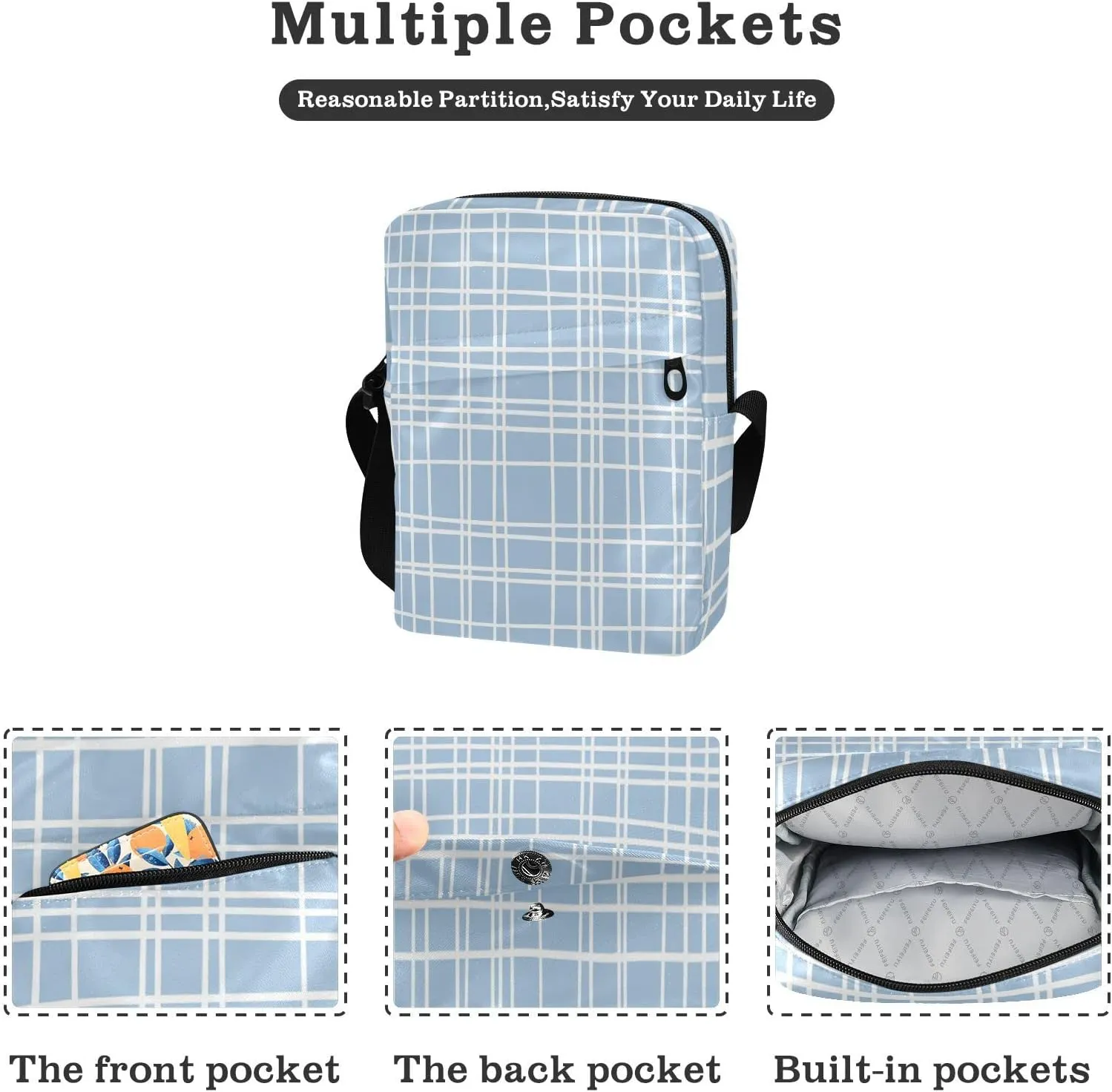 Oyihfvs Messenger Bag, Men's Crossbody Bag, Women's Crossbody Bag with Adjustable Strap