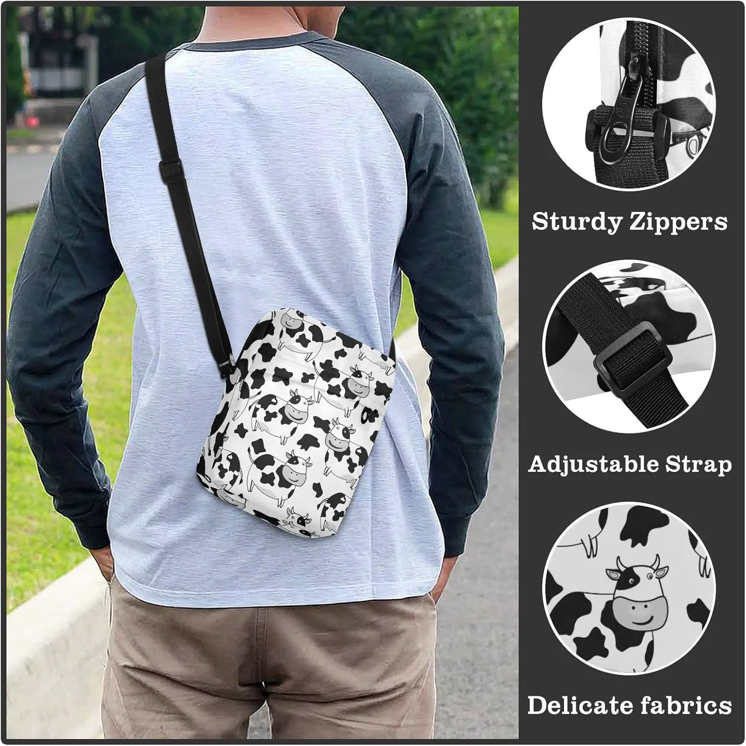 Oyihfvs Messenger Bag, Men's Crossbody Bag, Women's Crossbody Bag with Adjustable Strap