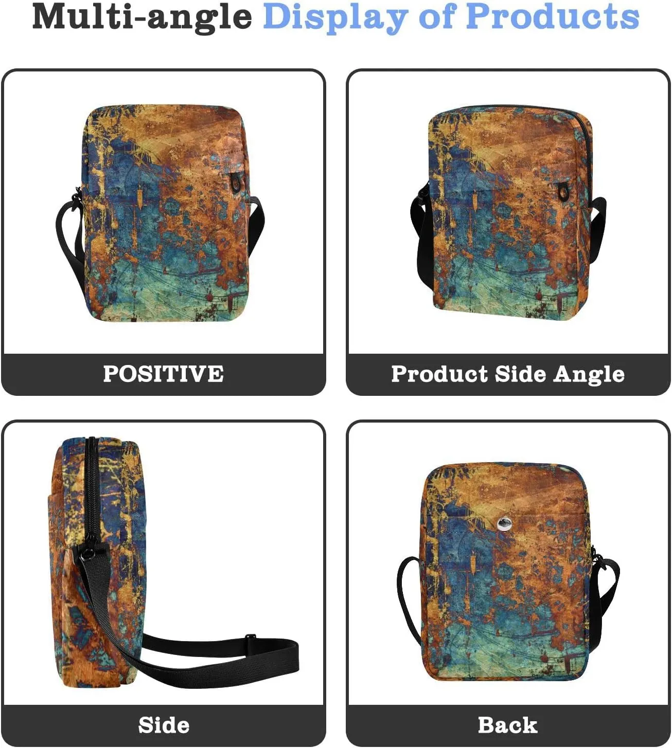 Oyihfvs Messenger Bag, Men's Crossbody Bag, Women's Crossbody Bag with Adjustable Strap