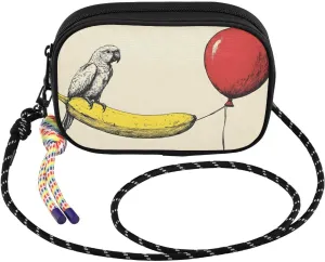 Parrot Banana Red Balloon Crossbody Bag for Women Cell Phone Purses Women's Small Shoulder Handbags Wallet Purse with Strap