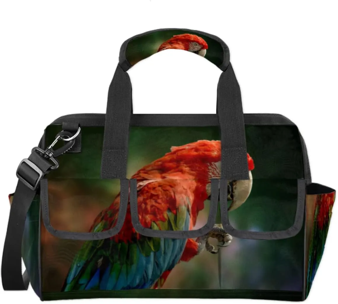 Parrot Beak Claws Tool Bag for Men Women Heavy Duty Multi-Pockets Wide Mouth Tool Tote Waterproof Tool Bag Organizer with Adjustable Shoulder Strap