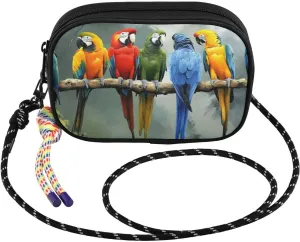 Parrot Colors Branch Small Crossbody Bags for Women Cell Phone Purses Shoulder Bag Handbag with Adjustable Strap