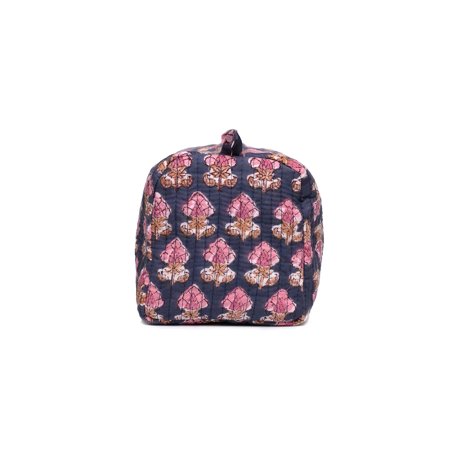 PASSION BUTI BLUE PINK QUILTED TOILETRY POUCH