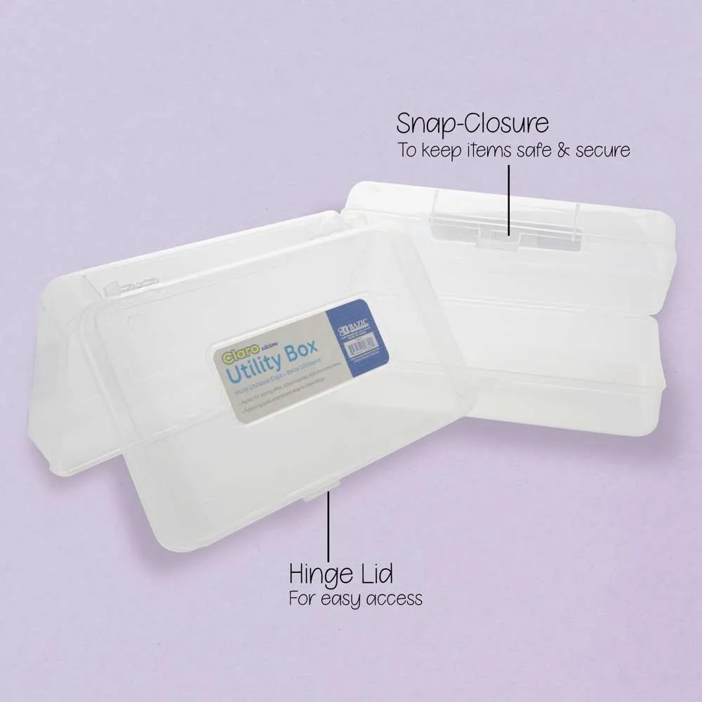 Pencil Case Multipurpose Utility Box - Clear