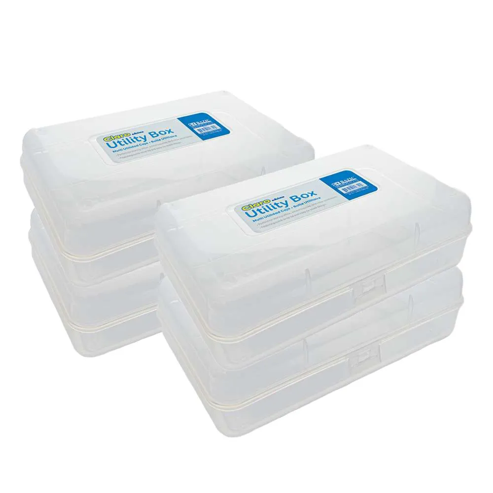 Pencil Case Multipurpose Utility Box - Clear