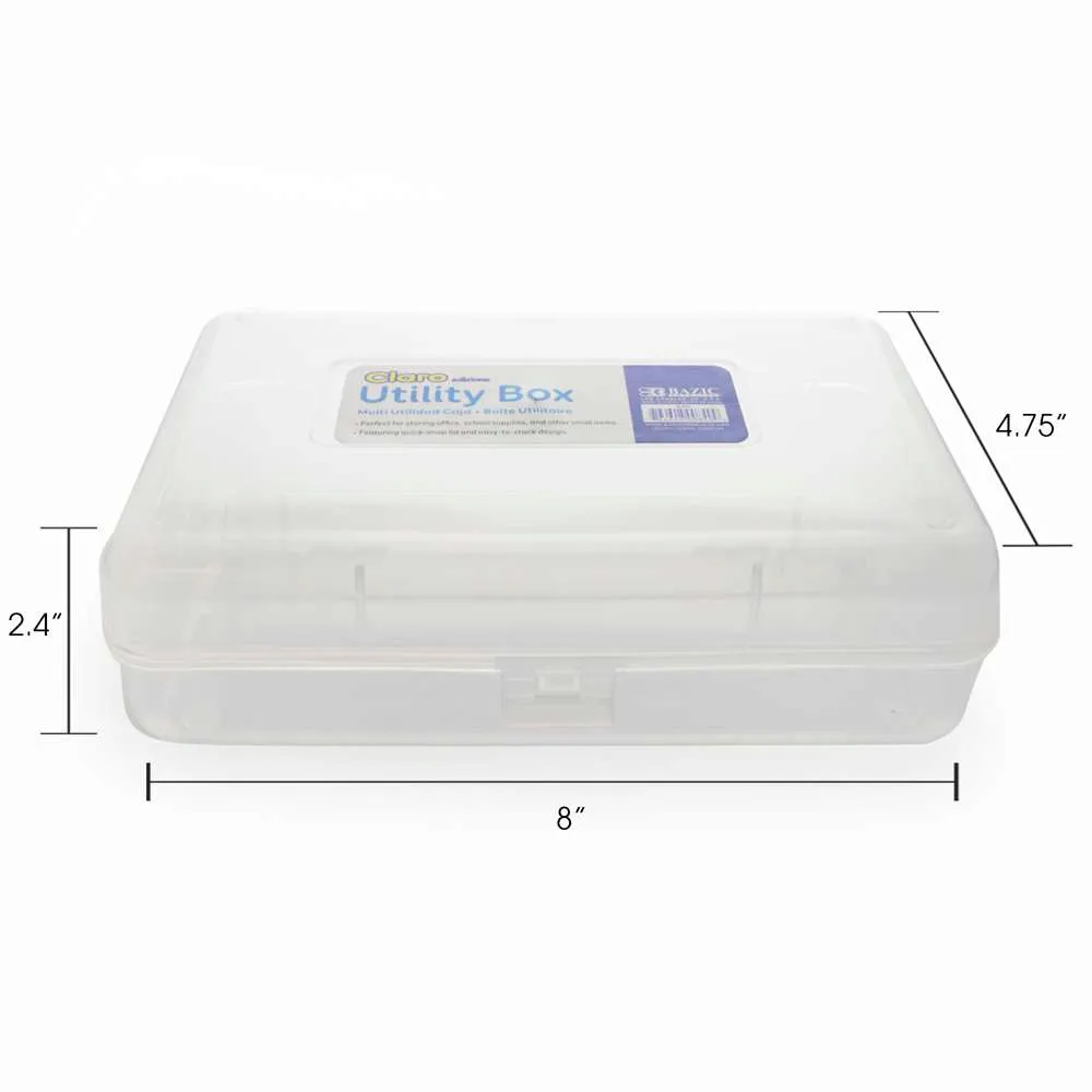 Pencil Case Multipurpose Utility Box - Clear