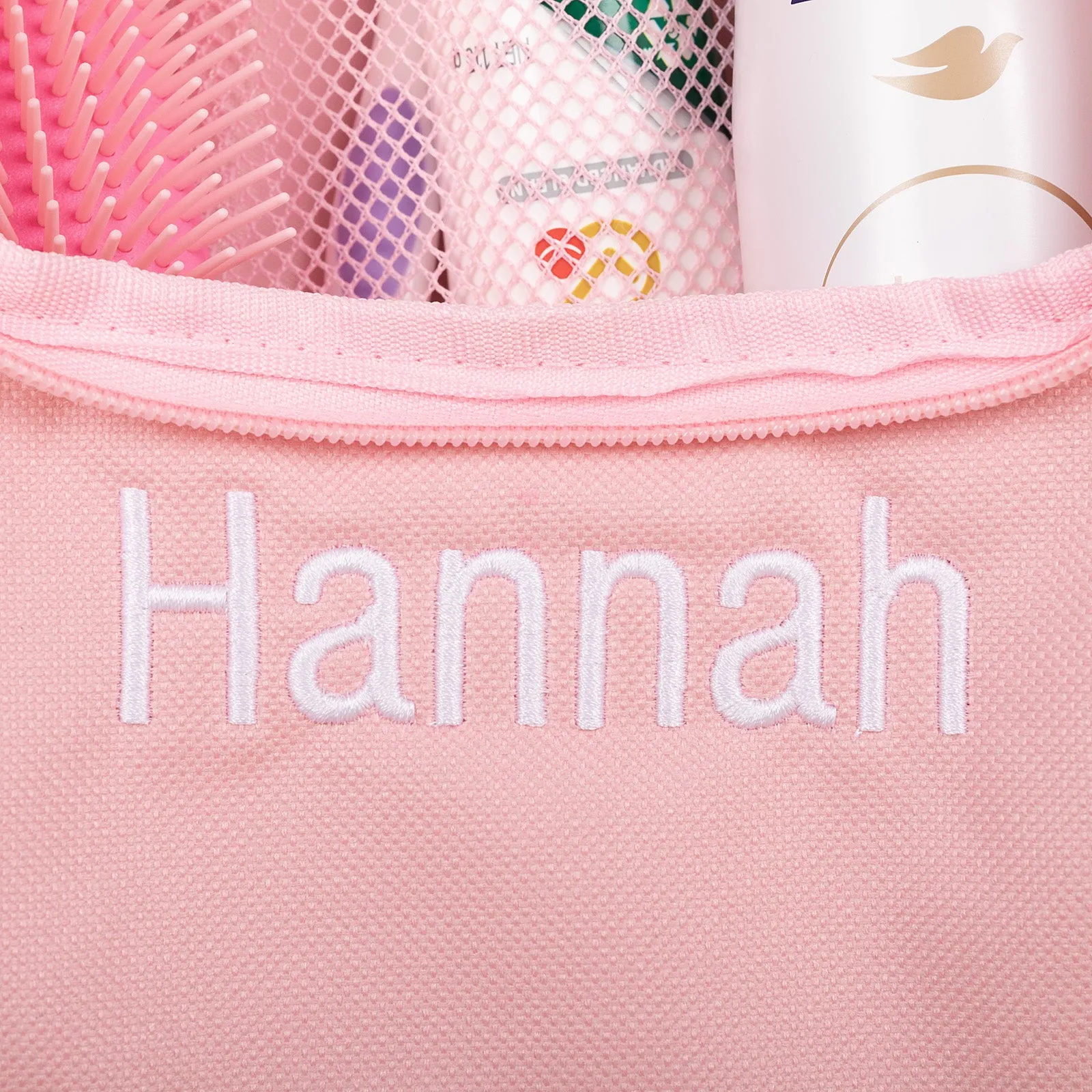 Personalised Hanging Toiletry Bag Pink