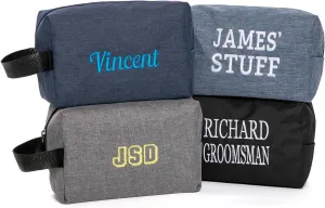 Personalized Gifts for Men, Customized Toiletry Bag, Custom Name Travel Toiletry Bag for Dad, Husband, Canvas Handcrafted Travel Bag, Father's Day, Groomsman