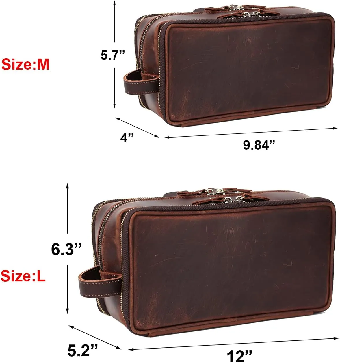Personalized Leather Toiletry Bag for Men, 1/3/6pcs Wedding Gift Travel Shaving Dopp Kit - Cosmetic Bags Toiletries Bathroom Organizer - Groomsmen Gift(C1pc)