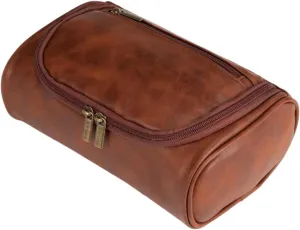 Personalized Small Toiletry Bag for Men,Premium Quality Durable and Stylish Travel Organizer for Travel, Grooming and Personal Care,Waterproof Leather Dopp Kit Gift for Father's Day