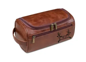 Personalized Travel Bag For Men - Leather Hanging Toiletry Bag - Dopp Kits Personalized - Custom Gift For Men -Groomsmen Dopp Kit For Him