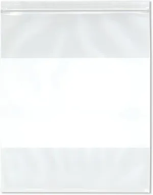 Plymor 5" x 7" (Pack of 100), 6 Mil Industrial Duty White-Block Zipper Reclosable Plastic Bags