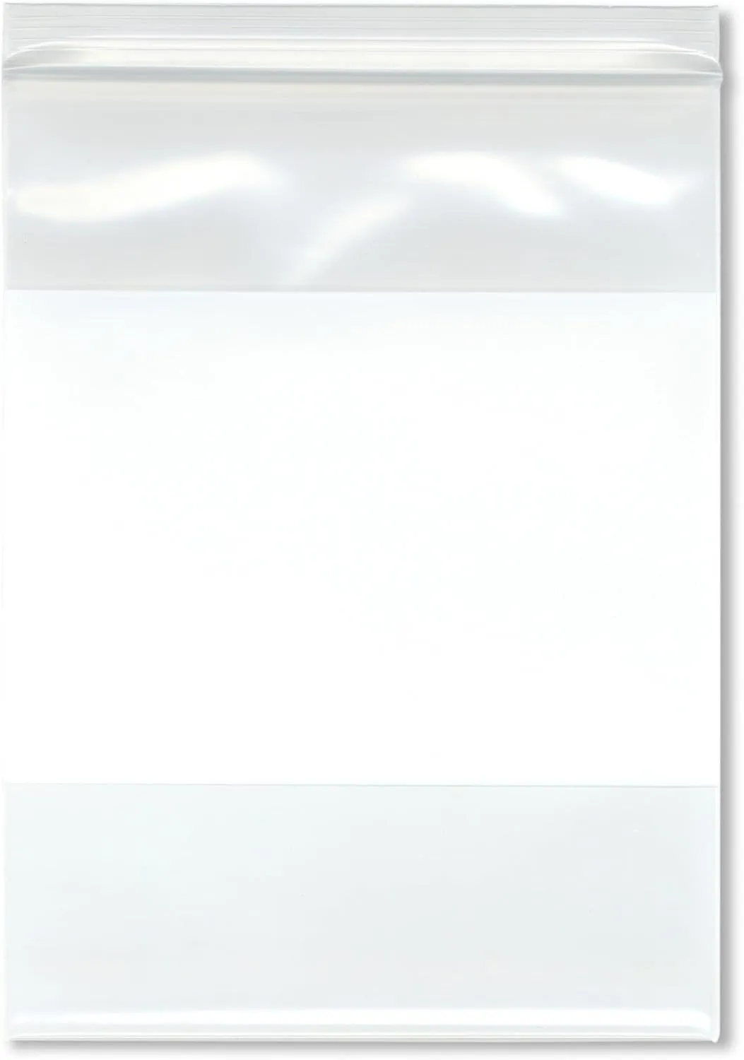 Plymor 6" x 8" (Pack of 100), 6 Mil Industrial Duty White-Block Zipper Reclosable Plastic Bags