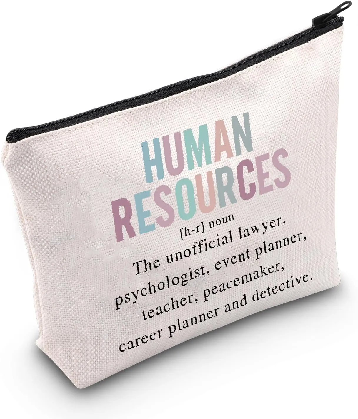 POFULL HR Manager Gift Human Resources Definition Cosmetic Bag Hr Coworker Gifts (Human Resources Cosmetic Bag)
