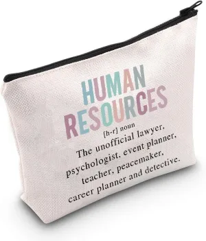 POFULL HR Manager Gift Human Resources Definition Cosmetic Bag Hr Coworker Gifts (Human Resources Cosmetic Bag)