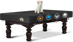 Pool Table Cover - Billiard Table Covers, 600D Waterproof Covers for Billiard Pool Table, Heavy Duty Scratched-Free UV Protection Snooker Furniture Table Cover - 8 Feet