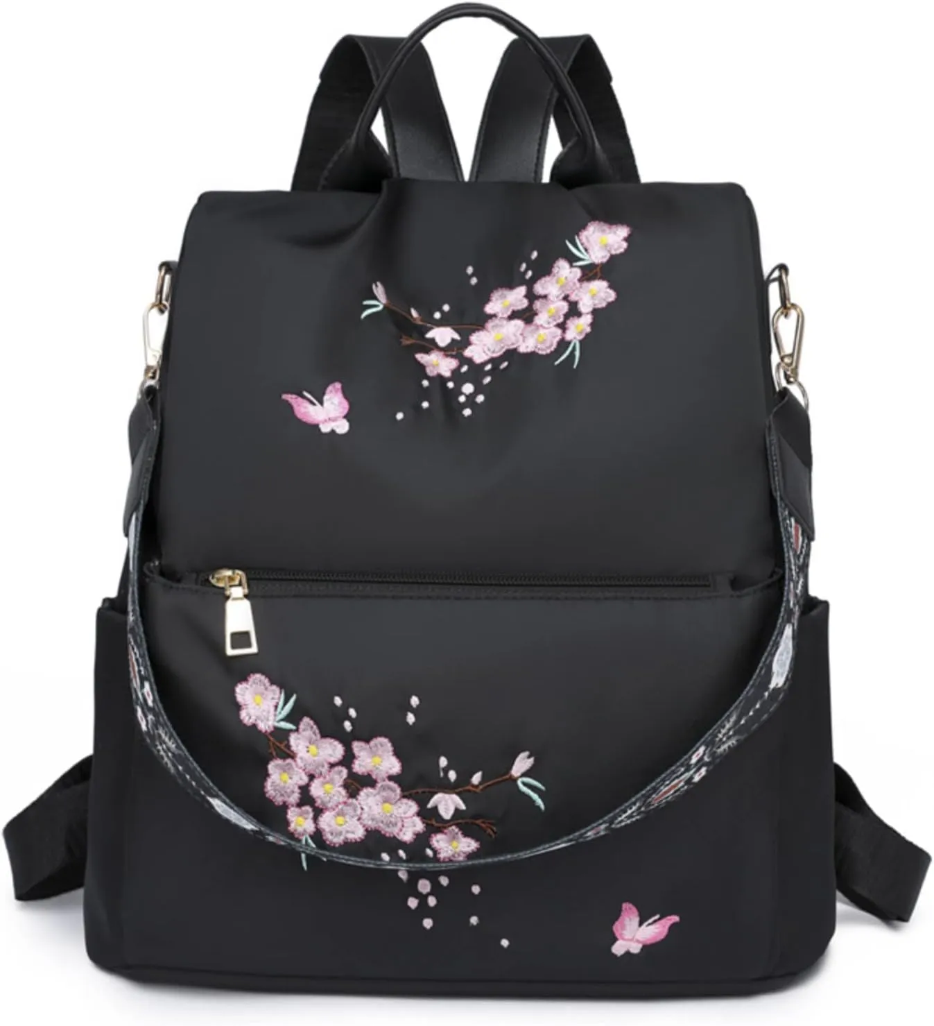 Popular Nylon Beige Pen Bag In Backpack Women School Bags Messenger Computer Bag for Men Briefcase (Black, One Size)