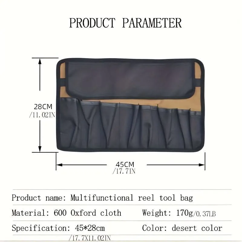 Portable Roll-Up Oxford Tool Storage Bag