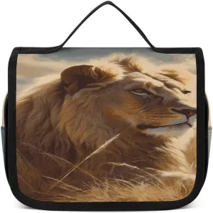 Prairie Lion Toiletry Bag For Women Waterproof Travel Cosmetic Bags Bathroom Hanging Storage Bag