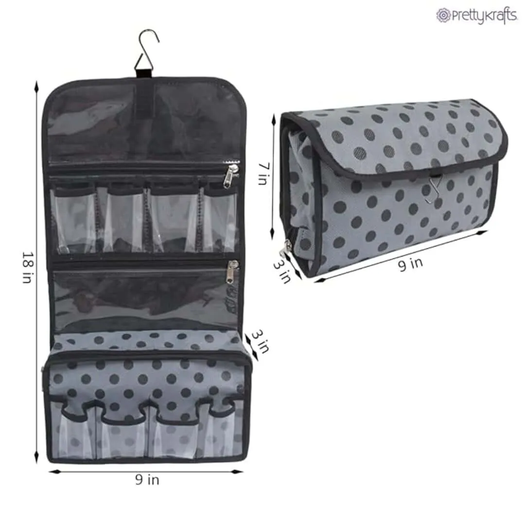 PrettyKrafts Non Woven Vanity Toiletry Bag with Hanging Hook