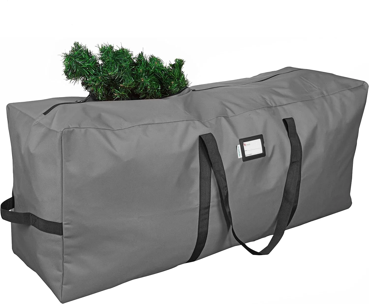 Primode Christmas Tree Storage Bag, Fits Up to 9 Ft. Tall Disassembled Tree, 25" Height X 20" Wide X 65" Long, Heavy Duty Storage Container, Constructed Of Durable 600D Oxford Material (Gray)