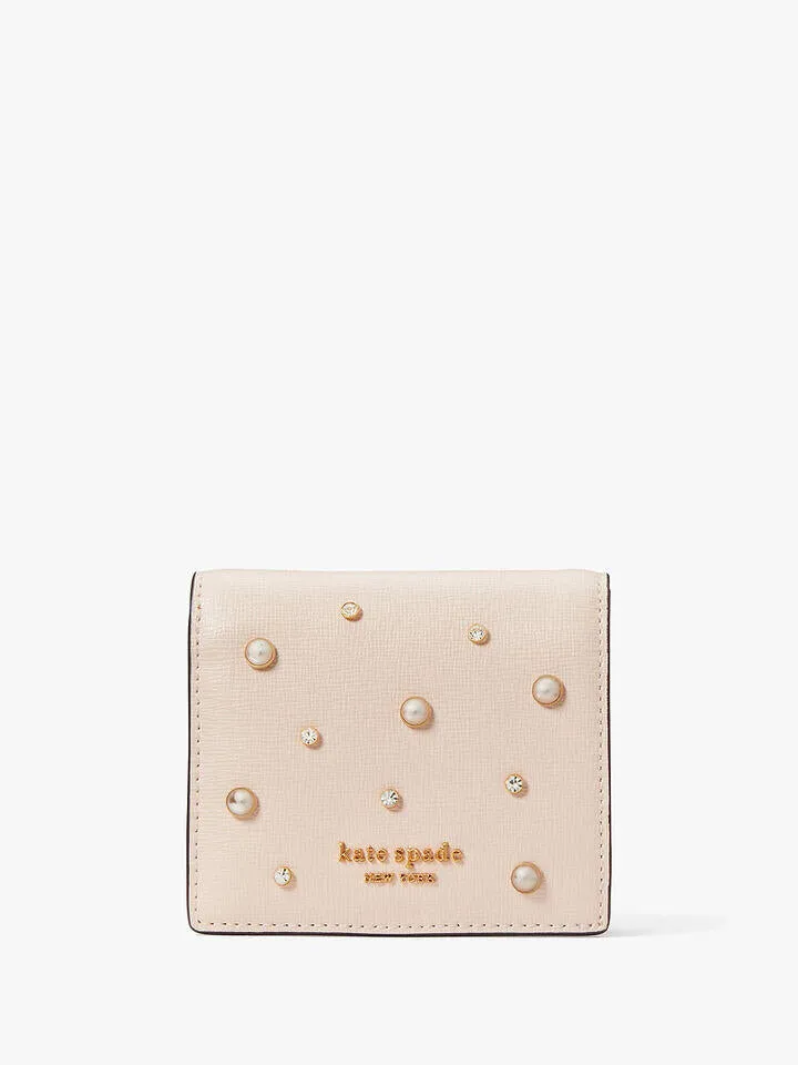 Purl Embellished Small Bifold Wallet